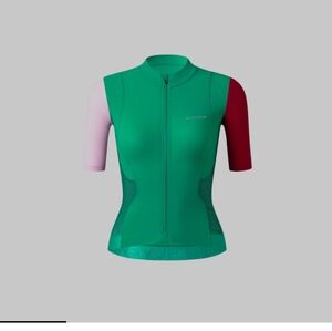 Jelenew Green and Red Cycling Jersey